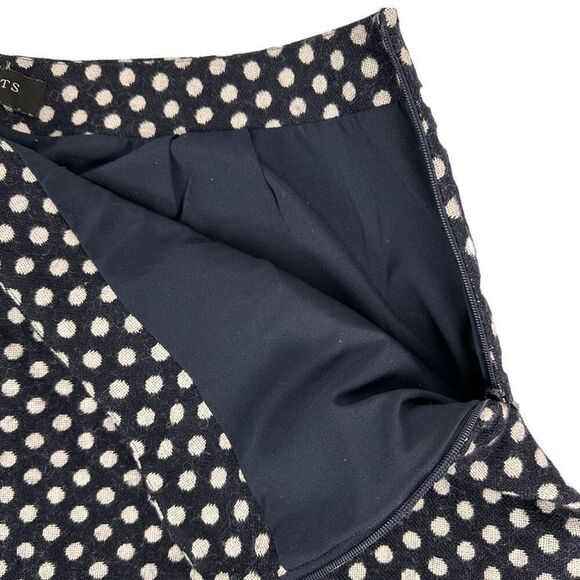 Talbots Navy & White Wool Blend Polka Dot Skirt size 14P - Picture 5 of 6